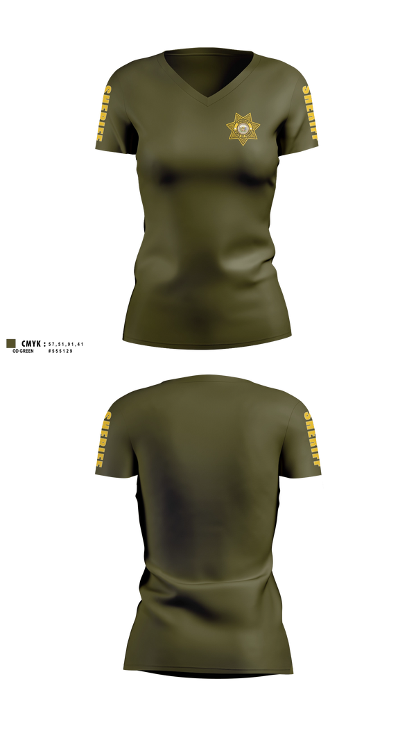Womens Short Sleeve Vneck Shirt, Hawaii State Sheriff, Police, Teamtime, Team time, sublimation, custom sports apparel, team uniforms, spirit wear, spiritwear, sports uniforms, custom shirts, team store, custom team store, fundraiser sports, apparel fundraiser
