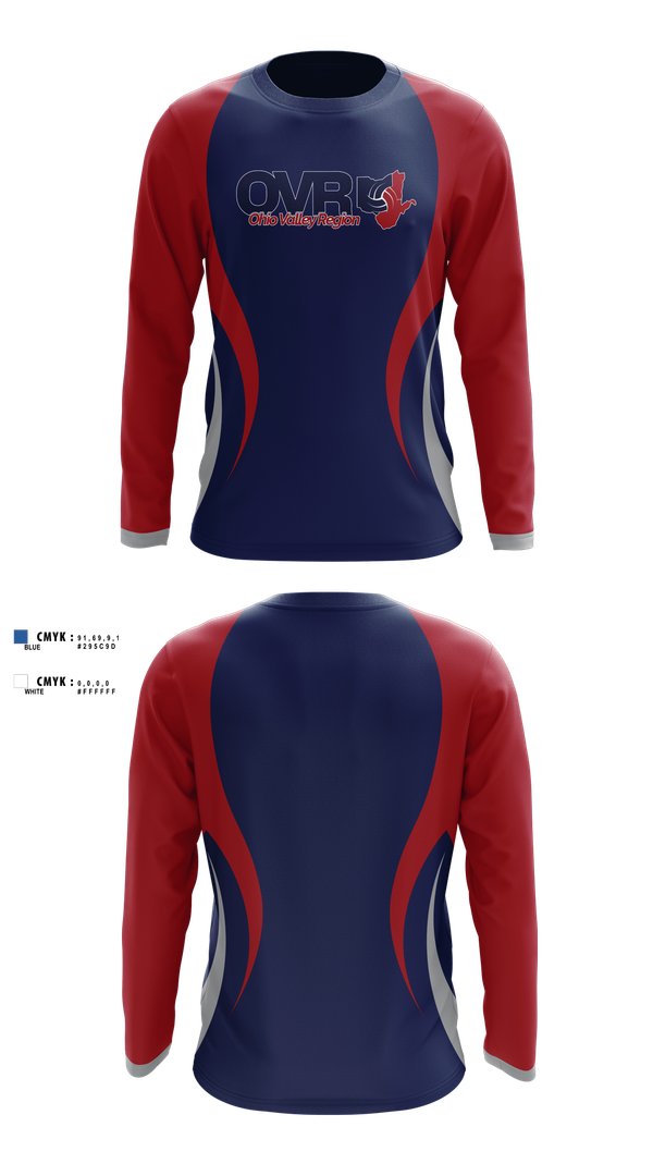 Long Sleeve Performance Shirt, Ohio Valley Region Volleyball, Women's Volleyball, Teamtime, Team time, sublimation, custom sports apparel, team uniforms, spirit wear, spiritwear, sports uniforms, custom shirts, team store, custom team store, fundraiser sports, apparel fundraiser