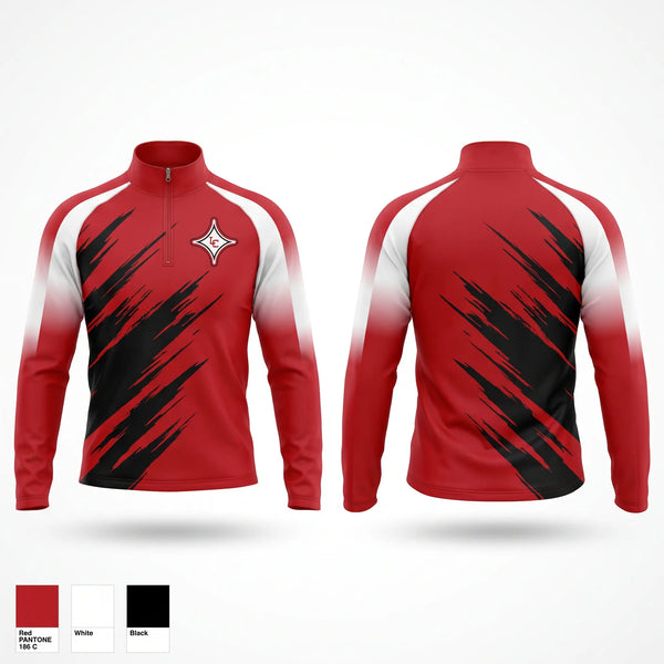 Quarter Zip Jacket, Red Devils, Women's Basketball, Teamtime, Team time, sublimation, custom sports apparel, team uniforms, spirit wear, spiritwear, sports uniforms, custom shirts, team store, custom team store, fundraiser sports, apparel fundraiser
