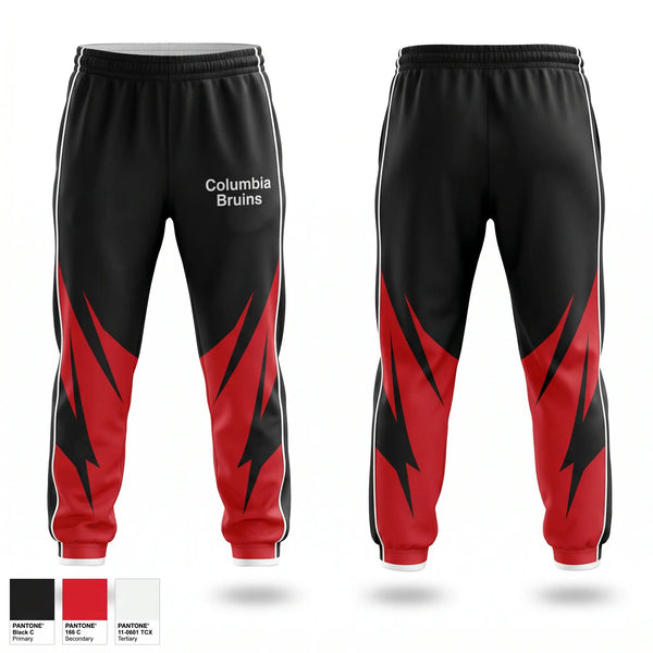 Sweatpants, Columbia Bruins, Cheer, Teamtime, Team time, sublimation, custom sports apparel, team uniforms, spirit wear, spiritwear, sports uniforms, custom shirts, team store, custom team store, fundraiser sports, apparel fundraiser