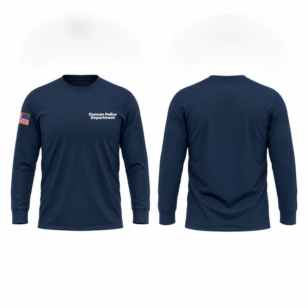 Long Sleeve Performance Shirt, Duncan Police Department, Police, Teamtime, Team time, sublimation, custom sports apparel, team uniforms, spirit wear, spiritwear, sports uniforms, custom shirts, team store, custom team store, fundraiser sports, apparel fundraiser