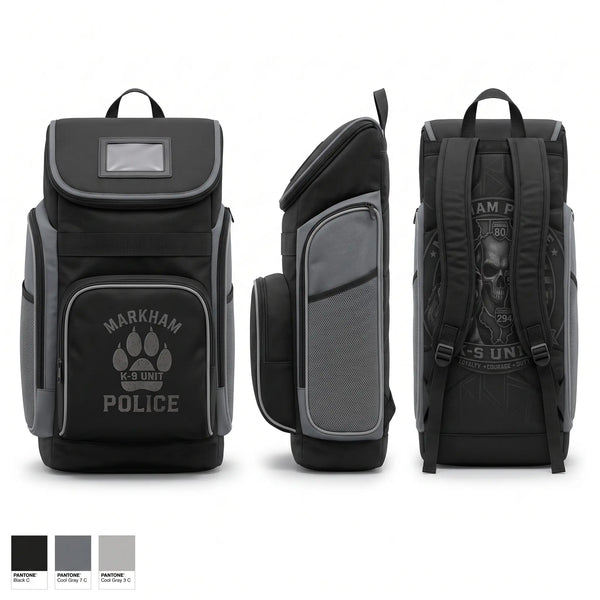 Gear Bag, Markham Police K9 Unit, Police, Teamtime, Team time, sublimation, custom sports apparel, team uniforms, spirit wear, spiritwear, sports uniforms, custom shirts, team store, custom team store, fundraiser sports, apparel fundraiser