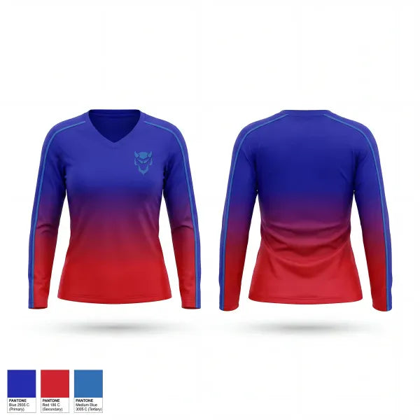 Womens Long Sleeve Vneck Shirt, Central, Softball, Teamtime, Team time, sublimation, custom sports apparel, team uniforms, spirit wear, spiritwear, sports uniforms, custom shirts, team store, custom team store, fundraiser sports, apparel fundraiser