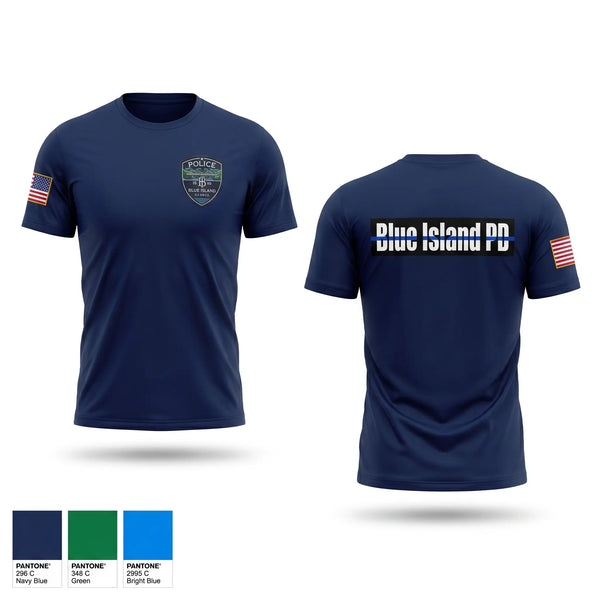 Short Sleeve Performance Shirt, Blue Island Police Department, Police, Teamtime, Team time, sublimation, custom sports apparel, team uniforms, spirit wear, spiritwear, sports uniforms, custom shirts, team store, custom team store, fundraiser sports, apparel fundraiser