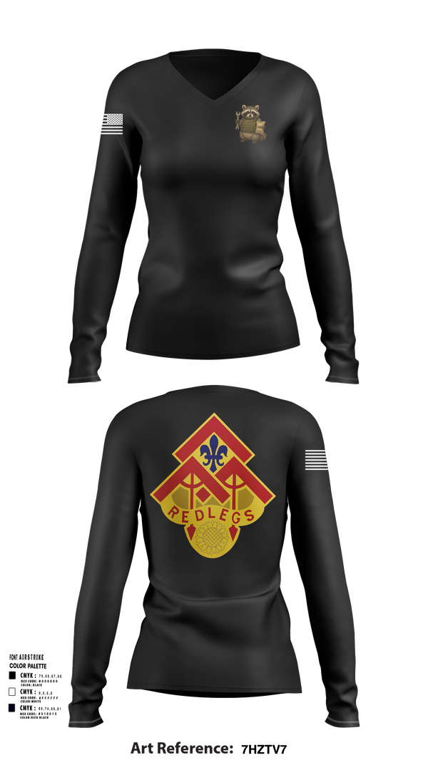 Womens Long Sleeve Vneck Shirt, 130th FAB, Army, Teamtime, Team time, sublimation, custom sports apparel, team uniforms, spirit wear, spiritwear, sports uniforms, custom shirts, team store, custom team store, fundraiser sports, apparel fundraiser