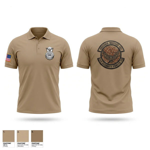 Short Sleeve Performance Polo, 182nd Security Forces Squadron, Air Force, Teamtime, Team time, sublimation, custom sports apparel, team uniforms, spirit wear, spiritwear, sports uniforms, custom shirts, team store, custom team store, fundraiser sports, apparel fundraiser