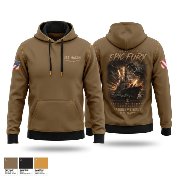 Hoodie, USS MASON, Navy, Teamtime, Team time, sublimation, custom sports apparel, team uniforms, spirit wear, spiritwear, sports uniforms, custom shirts, team store, custom team store, fundraiser sports, apparel fundraiser