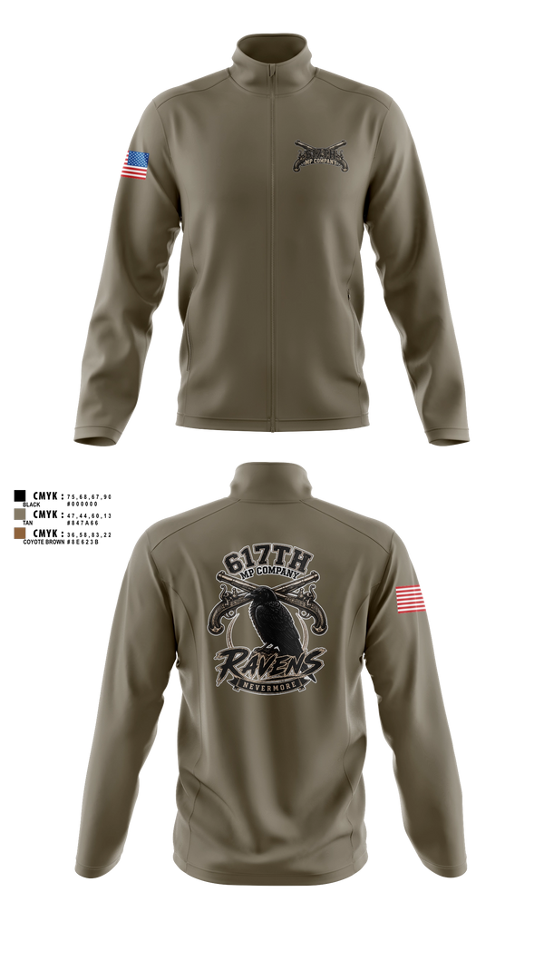 Fleece Jacket, 617th MP Co, Army, Teamtime, Team time, sublimation, custom sports apparel, team uniforms, spirit wear, spiritwear, sports uniforms, custom shirts, team store, custom team store, fundraiser sports, apparel fundraiser