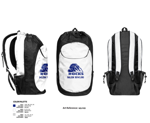 Gear Bag, Salem High School Bowling, Bowling, Teamtime, Team time, sublimation, custom sports apparel, team uniforms, spirit wear, spiritwear, sports uniforms, custom shirts, team store, custom team store, fundraiser sports, apparel fundraiser