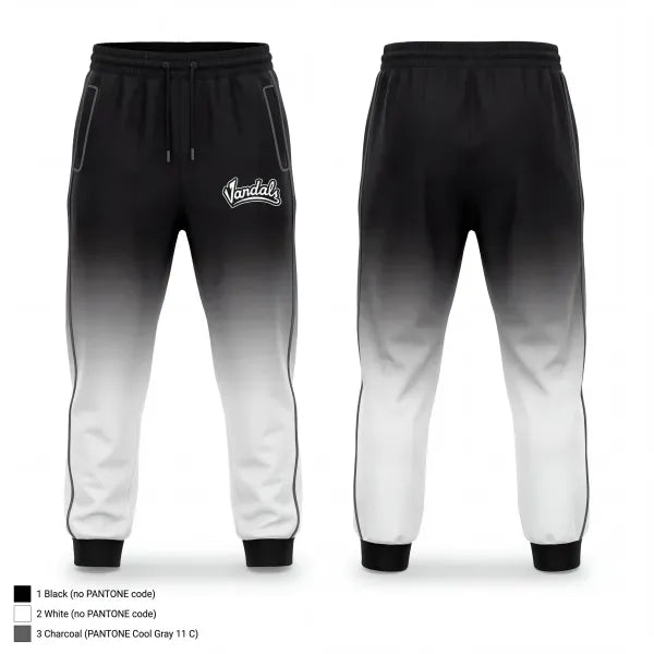 Sweatpants, Midwest Vandals, Baseball, Teamtime, Team time, sublimation, custom sports apparel, team uniforms, spirit wear, spiritwear, sports uniforms, custom shirts, team store, custom team store, fundraiser sports, apparel fundraiser