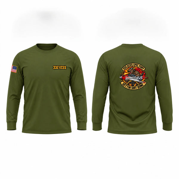 Long Sleeve Performance Shirt, 332 ECES, Air Force, Teamtime, Team time, sublimation, custom sports apparel, team uniforms, spirit wear, spiritwear, sports uniforms, custom shirts, team store, custom team store, fundraiser sports, apparel fundraiser