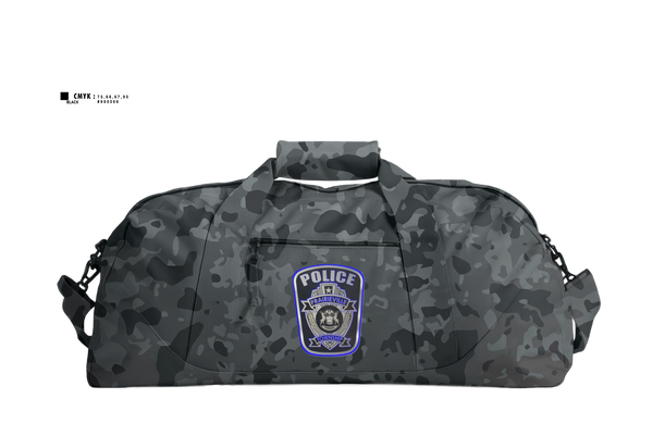 Duffle Bag, Prairieville Township police, Police, Teamtime, Team time, sublimation, custom sports apparel, team uniforms, spirit wear, spiritwear, sports uniforms, custom shirts, team store, custom team store, fundraiser sports, apparel fundraiser