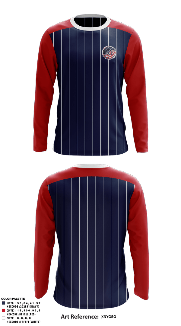 Long Sleeve Performance Shirt, KCD Freedom, Baseball, Teamtime, Team time, sublimation, custom sports apparel, team uniforms, spirit wear, spiritwear, sports uniforms, custom shirts, team store, custom team store, fundraiser sports, apparel fundraiser