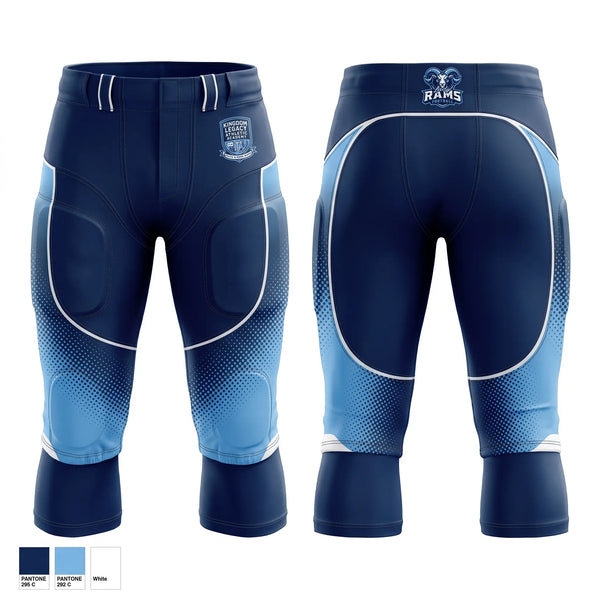 Integrated Football Pants, Kingdom Legacy Athletics Academy, , Teamtime, Team time, sublimation, custom sports apparel, team uniforms, spirit wear, spiritwear, sports uniforms, custom shirts, team store, custom team store, fundraiser sports, apparel fundraiser