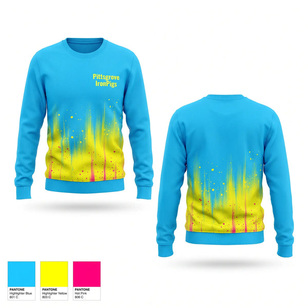 Crew Neck Sweatshirt, Pittsgrove IronPigs, Baseball, Teamtime, Team time, sublimation, custom sports apparel, team uniforms, spirit wear, spiritwear, sports uniforms, custom shirts, team store, custom team store, fundraiser sports, apparel fundraiser