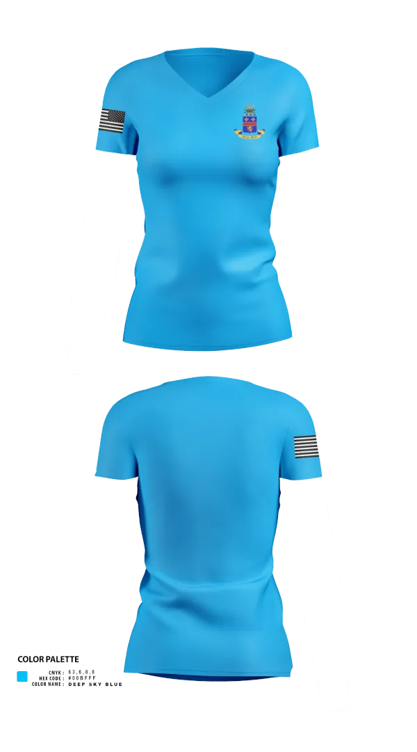 Womens Short Sleeve Vneck Shirt, 148th IN RGT, , Teamtime, Team time, sublimation, custom sports apparel, team uniforms, spirit wear, spiritwear, sports uniforms, custom shirts, team store, custom team store, fundraiser sports, apparel fundraiser
