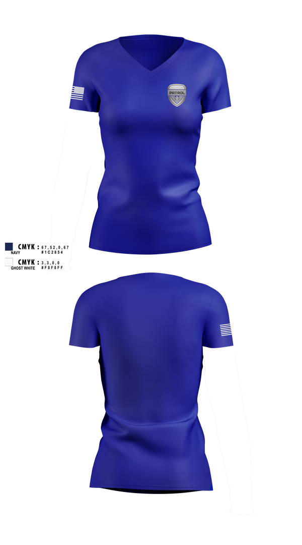 Womens Short Sleeve Vneck Shirt, , Police, Teamtime, Team time, sublimation, custom sports apparel, team uniforms, spirit wear, spiritwear, sports uniforms, custom shirts, team store, custom team store, fundraiser sports, apparel fundraiser