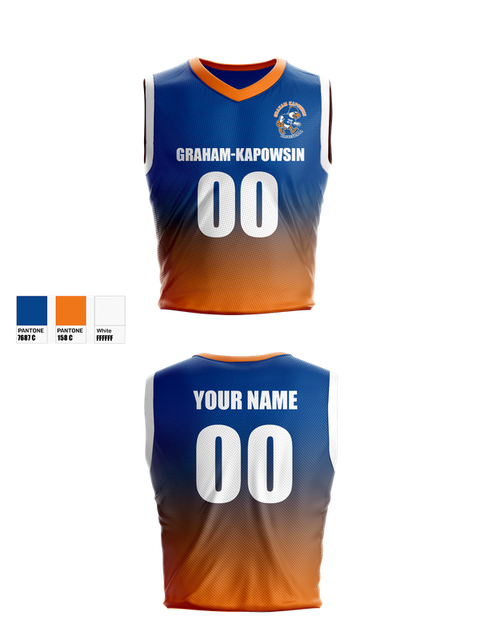 Mens Basketball Jersey, Graham-Kapowsin Basketball, Men's Basketball, Teamtime, Team time, sublimation, custom sports apparel, team uniforms, spirit wear, spiritwear, sports uniforms, custom shirts, team store, custom team store, fundraiser sports, apparel fundraiser