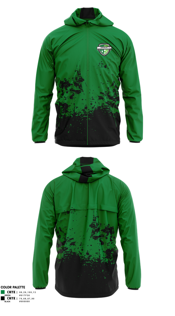 Windbreaker, Crowley Independent Soccer Association, Men's Soccer, Teamtime, Team time, sublimation, custom sports apparel, team uniforms, spirit wear, spiritwear, sports uniforms, custom shirts, team store, custom team store, fundraiser sports, apparel fundraiser