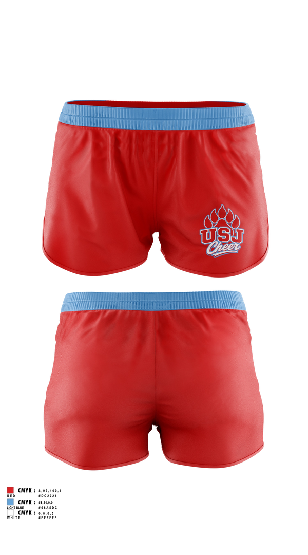 Womens Soccer Shorts, USJ Bruins, Spirit Store, Teamtime, Team time, sublimation, custom sports apparel, team uniforms, spirit wear, spiritwear, sports uniforms, custom shirts, team store, custom team store, fundraiser sports, apparel fundraiser