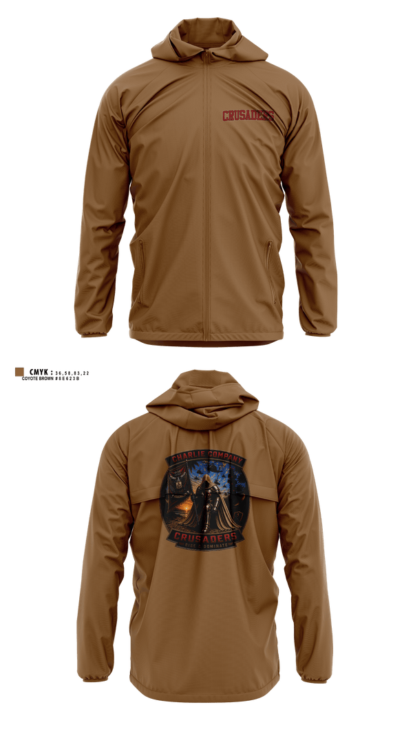 Windbreaker, CRUSADERS, Army, Teamtime, Team time, sublimation, custom sports apparel, team uniforms, spirit wear, spiritwear, sports uniforms, custom shirts, team store, custom team store, fundraiser sports, apparel fundraiser