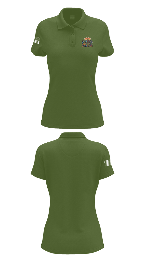 Womens Short Sleeve Performance Polo, USA Dwight d eisenhower, , Teamtime, Team time, sublimation, custom sports apparel, team uniforms, spirit wear, spiritwear, sports uniforms, custom shirts, team store, custom team store, fundraiser sports, apparel fundraiser