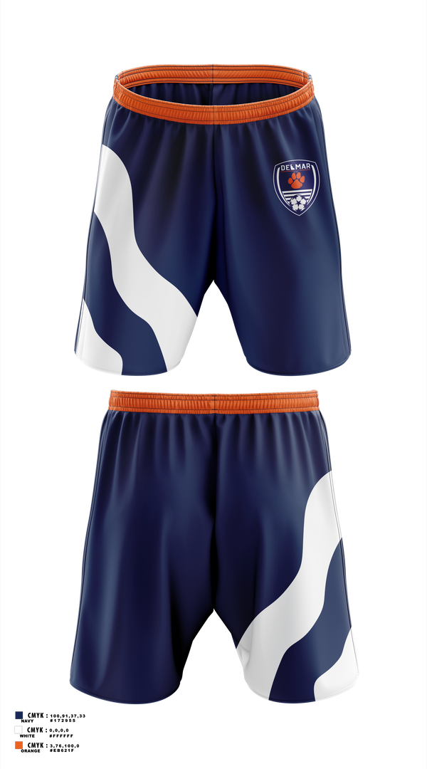 Athletic Shorts With Pockets, Delmar, Men's Soccer, Teamtime, Team time, sublimation, custom sports apparel, team uniforms, spirit wear, spiritwear, sports uniforms, custom shirts, team store, custom team store, fundraiser sports, apparel fundraiser