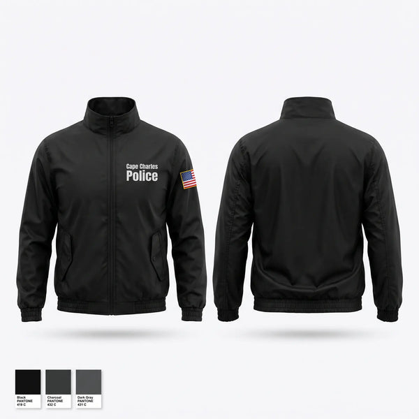 Windbreaker, Cape Charles Police, Police, Teamtime, Team time, sublimation, custom sports apparel, team uniforms, spirit wear, spiritwear, sports uniforms, custom shirts, team store, custom team store, fundraiser sports, apparel fundraiser