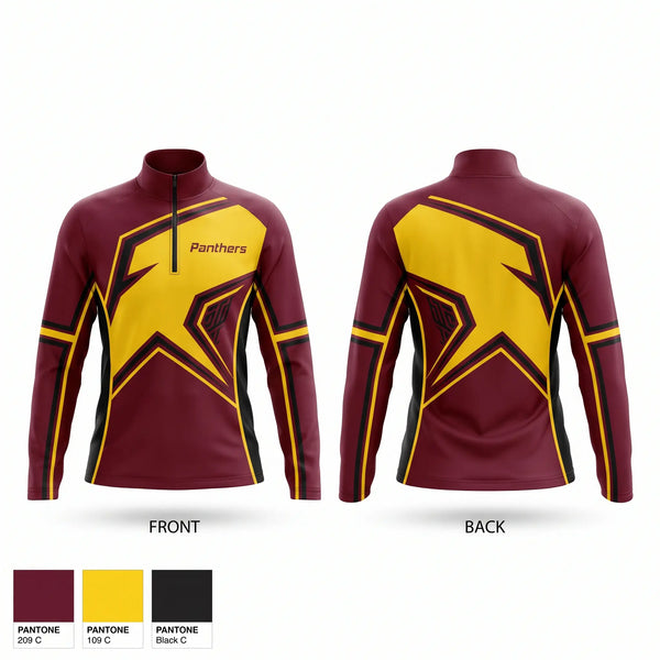Quarter Zip Jacket, Panthers, Women's Basketball, Teamtime, Team time, sublimation, custom sports apparel, team uniforms, spirit wear, spiritwear, sports uniforms, custom shirts, team store, custom team store, fundraiser sports, apparel fundraiser