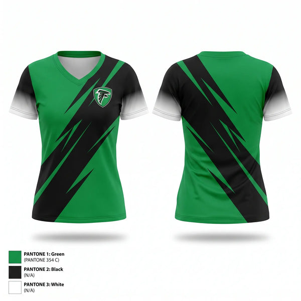 Womens Short Sleeve Vneck Shirt, BU13 Rush-Henrietta Falcons, Men's Soccer, Teamtime, Team time, sublimation, custom sports apparel, team uniforms, spirit wear, spiritwear, sports uniforms, custom shirts, team store, custom team store, fundraiser sports, apparel fundraiser