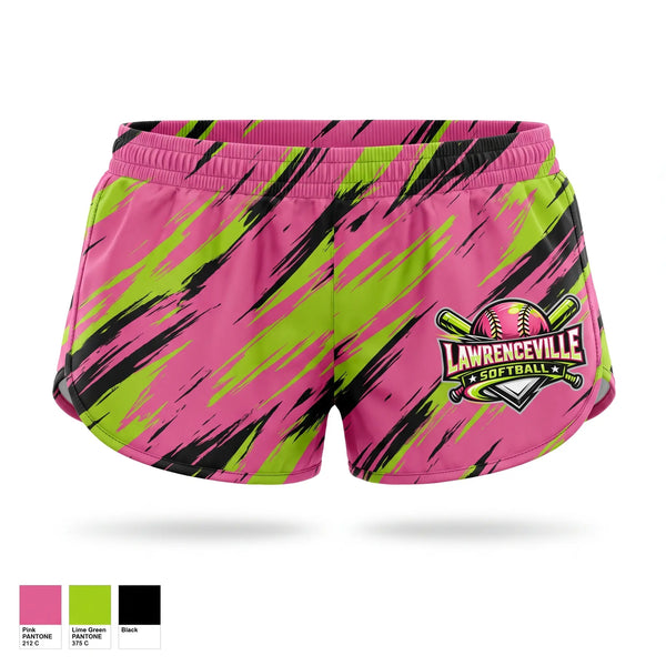 Womens Shorts, Lawrenceville, Softball, Teamtime, Team time, sublimation, custom sports apparel, team uniforms, spirit wear, spiritwear, sports uniforms, custom shirts, team store, custom team store, fundraiser sports, apparel fundraiser