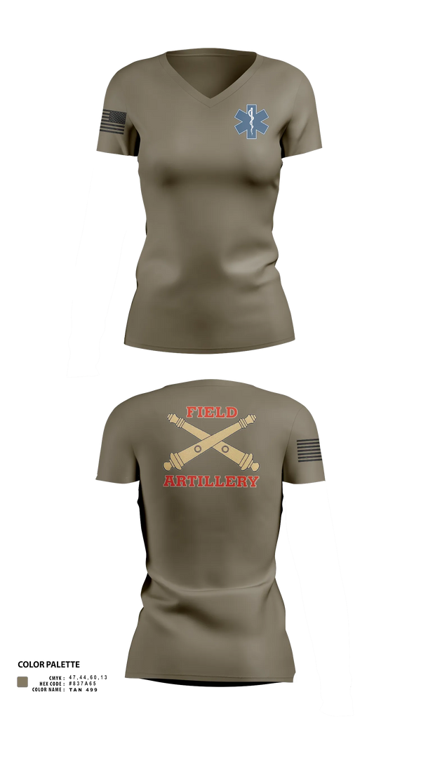 Womens Short Sleeve Vneck Shirt, 1-118th FA, National Guard, Teamtime, Team time, sublimation, custom sports apparel, team uniforms, spirit wear, spiritwear, sports uniforms, custom shirts, team store, custom team store, fundraiser sports, apparel fundraiser