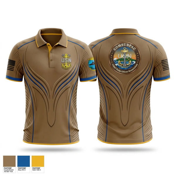 Short Sleeve Performance Polo, COMSUBPAC CPOA, Navy, Teamtime, Team time, sublimation, custom sports apparel, team uniforms, spirit wear, spiritwear, sports uniforms, custom shirts, team store, custom team store, fundraiser sports, apparel fundraiser