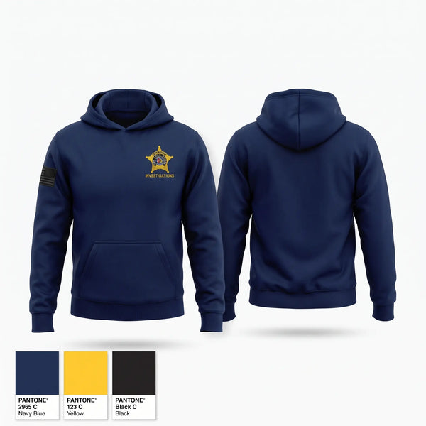 Hoodie, Investigations, Police, Teamtime, Team time, sublimation, custom sports apparel, team uniforms, spirit wear, spiritwear, sports uniforms, custom shirts, team store, custom team store, fundraiser sports, apparel fundraiser