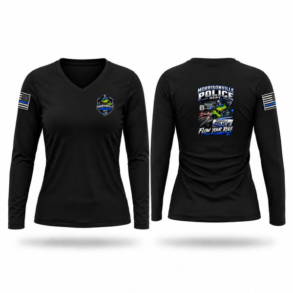 Womens Long Sleeve Vneck Shirt, 24-1, Police, Teamtime, Team time, sublimation, custom sports apparel, team uniforms, spirit wear, spiritwear, sports uniforms, custom shirts, team store, custom team store, fundraiser sports, apparel fundraiser