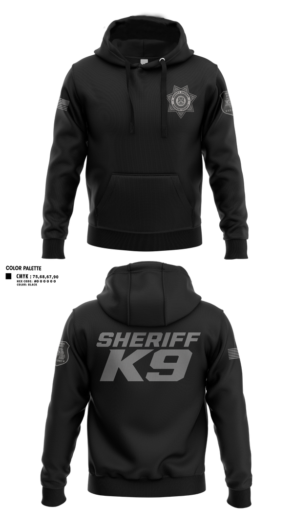 Hoodie, Sheriff K9, Police, Teamtime, Team time, sublimation, custom sports apparel, team uniforms, spirit wear, spiritwear, sports uniforms, custom shirts, team store, custom team store, fundraiser sports, apparel fundraiser