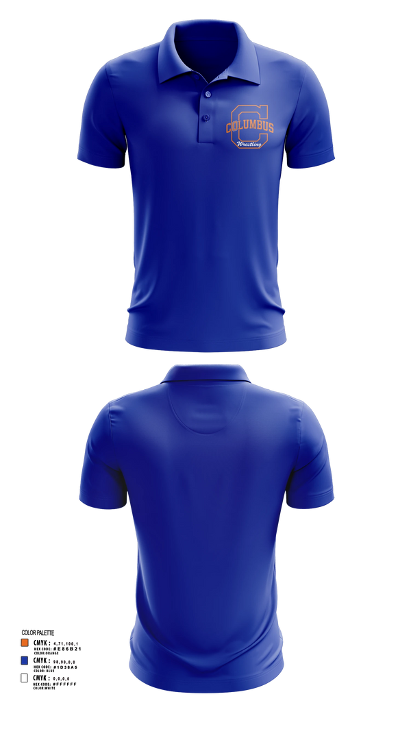 Short Sleeve Performance Polo, Columbus High School Wrestling, Wrestling, Teamtime, Team time, sublimation, custom sports apparel, team uniforms, spirit wear, spiritwear, sports uniforms, custom shirts, team store, custom team store, fundraiser sports, apparel fundraiser