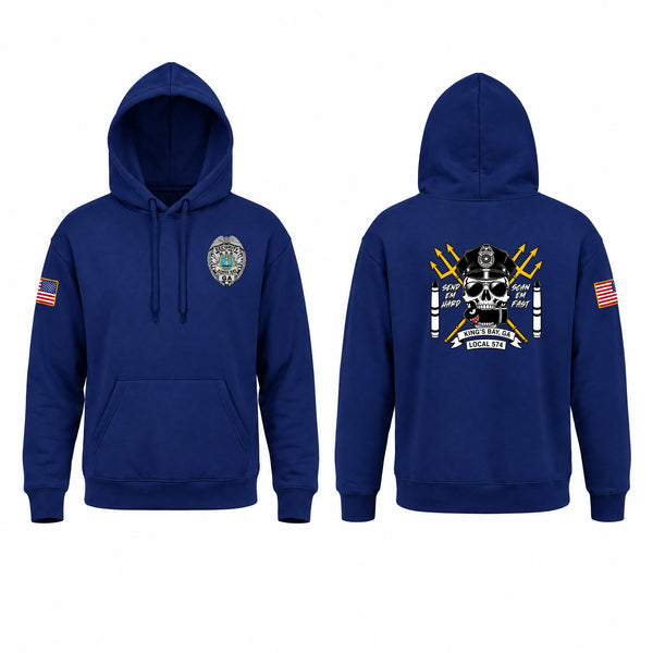 Hoodie, Local 574, Police, Teamtime, Team time, sublimation, custom sports apparel, team uniforms, spirit wear, spiritwear, sports uniforms, custom shirts, team store, custom team store, fundraiser sports, apparel fundraiser