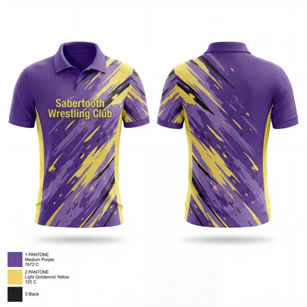Short Sleeve Performance Polo, Sabertooth Wrestling Club, Wrestling, Teamtime, Team time, sublimation, custom sports apparel, team uniforms, spirit wear, spiritwear, sports uniforms, custom shirts, team store, custom team store, fundraiser sports, apparel fundraiser