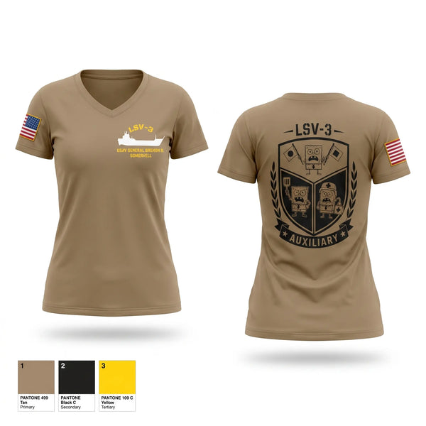 Womens Short Sleeve Vneck Shirt, Auxiliary, Army, Teamtime, Team time, sublimation, custom sports apparel, team uniforms, spirit wear, spiritwear, sports uniforms, custom shirts, team store, custom team store, fundraiser sports, apparel fundraiser