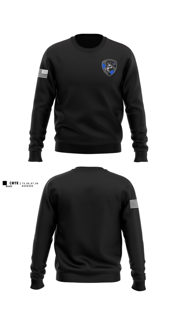 Crew Neck Sweatshirt, Florence PD K9- Unit, Police, Teamtime, Team time, sublimation, custom sports apparel, team uniforms, spirit wear, spiritwear, sports uniforms, custom shirts, team store, custom team store, fundraiser sports, apparel fundraiser