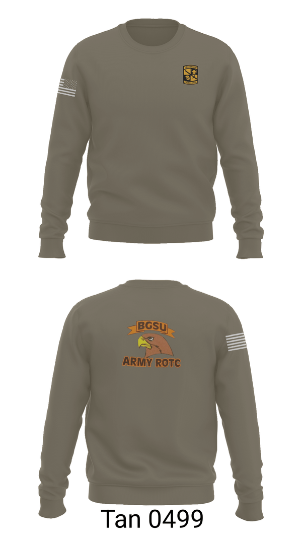 Crew Neck Sweatshirt, BGSU Fighting Falcon Battalion, Army, Teamtime, Team time, sublimation, custom sports apparel, team uniforms, spirit wear, spiritwear, sports uniforms, custom shirts, team store, custom team store, fundraiser sports, apparel fundraiser