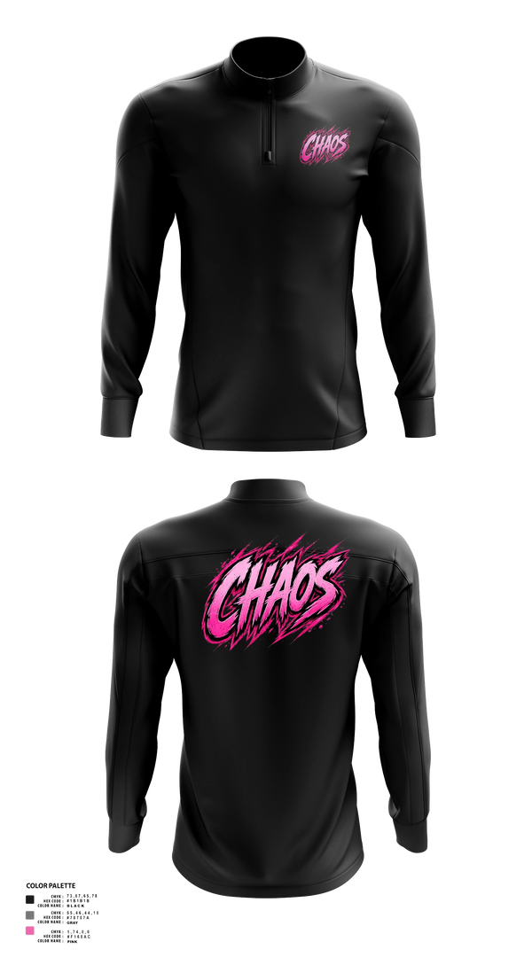 Quarter Zip Jacket, Chaos, Softball, Teamtime, Team time, sublimation, custom sports apparel, team uniforms, spirit wear, spiritwear, sports uniforms, custom shirts, team store, custom team store, fundraiser sports, apparel fundraiser