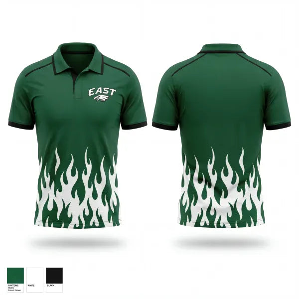 Short Sleeve Performance Polo, East Henderson High School, Track & Field, Teamtime, Team time, sublimation, custom sports apparel, team uniforms, spirit wear, spiritwear, sports uniforms, custom shirts, team store, custom team store, fundraiser sports, apparel fundraiser