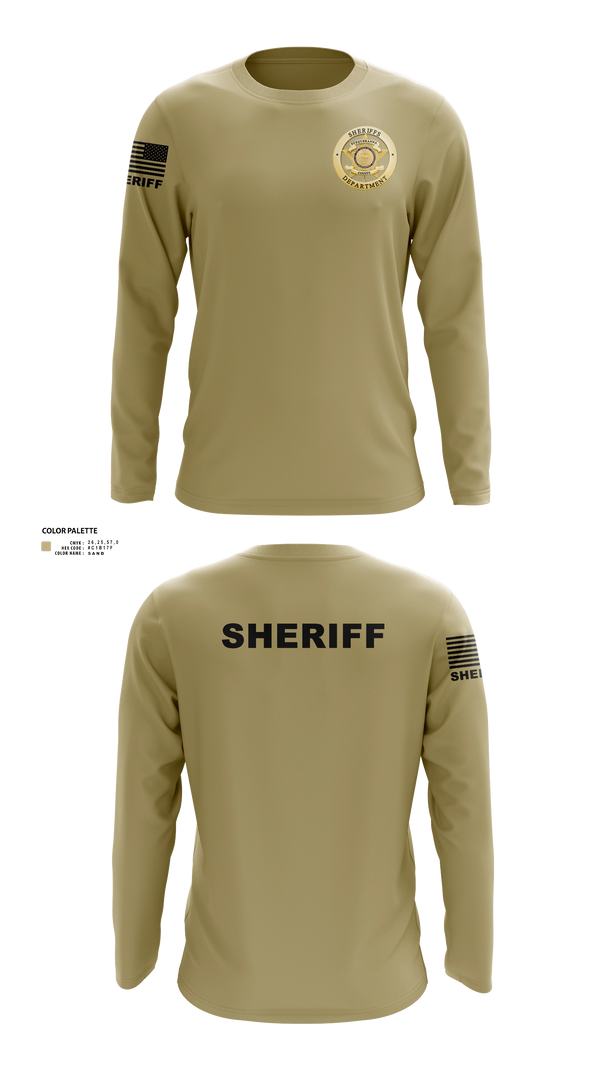 Long Sleeve Performance Shirt, Susquehanna County Sheriff, Police, Teamtime, Team time, sublimation, custom sports apparel, team uniforms, spirit wear, spiritwear, sports uniforms, custom shirts, team store, custom team store, fundraiser sports, apparel fundraiser
