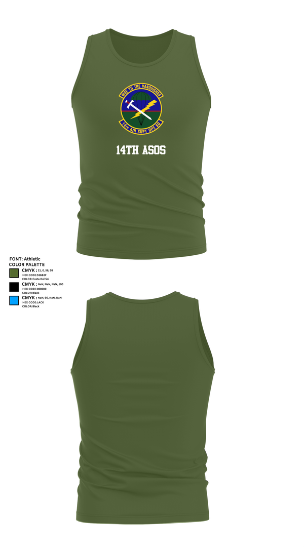 Tank Top, 14th ASOS, , Teamtime, Team time, sublimation, custom sports apparel, team uniforms, spirit wear, spiritwear, sports uniforms, custom shirts, team store, custom team store, fundraiser sports, apparel fundraiser