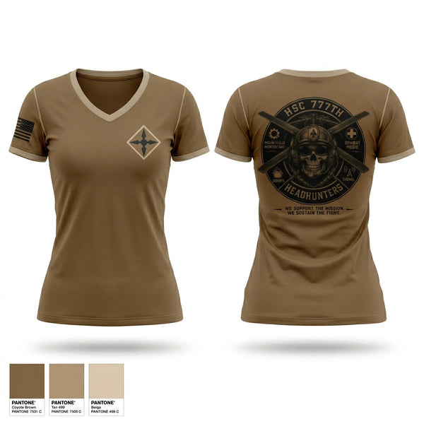 Womens Short Sleeve Vneck Shirt, HSC 777th, Army, Teamtime, Team time, sublimation, custom sports apparel, team uniforms, spirit wear, spiritwear, sports uniforms, custom shirts, team store, custom team store, fundraiser sports, apparel fundraiser