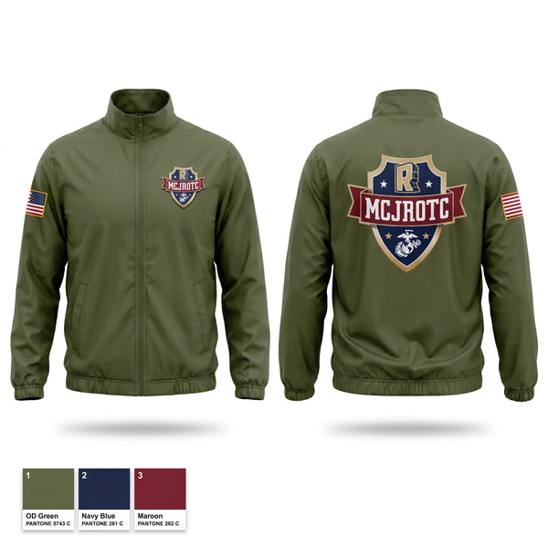 Windbreaker, Rockwall MCJROTC, Marines, Teamtime, Team time, sublimation, custom sports apparel, team uniforms, spirit wear, spiritwear, sports uniforms, custom shirts, team store, custom team store, fundraiser sports, apparel fundraiser