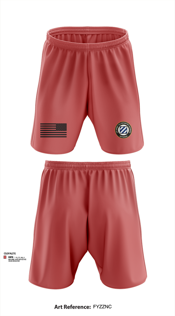 Athletic Shorts With Pockets, 3rd Infantry Division, , Teamtime, Team time, sublimation, custom sports apparel, team uniforms, spirit wear, spiritwear, sports uniforms, custom shirts, team store, custom team store, fundraiser sports, apparel fundraiser