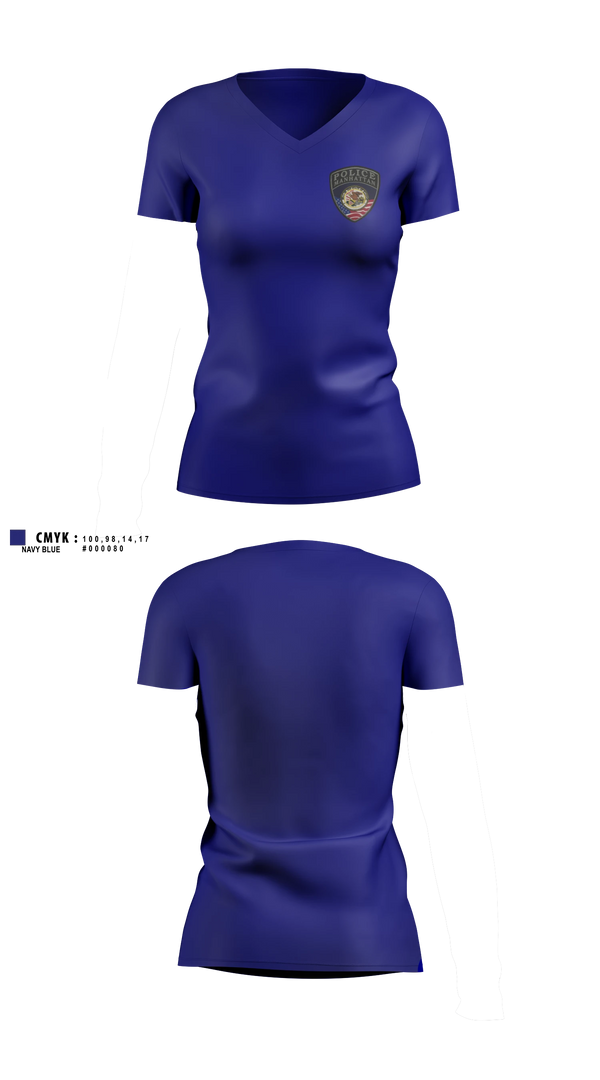 Womens Short Sleeve Vneck Shirt, Manhattan PD, Police, Teamtime, Team time, sublimation, custom sports apparel, team uniforms, spirit wear, spiritwear, sports uniforms, custom shirts, team store, custom team store, fundraiser sports, apparel fundraiser